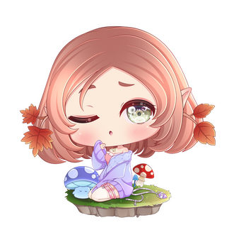 Commission: Red Autumn Owl